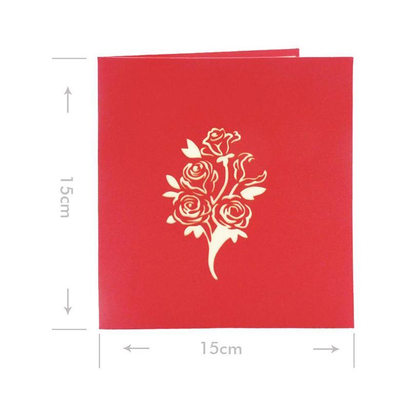 Rose Bouquet Pop-up-Karte