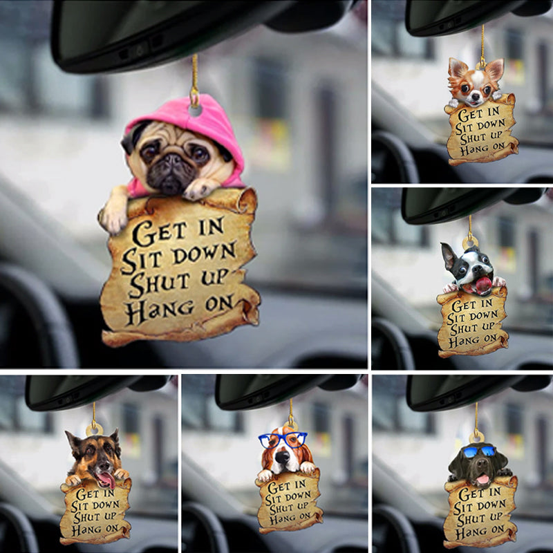 Glückstür™ Hundeschmuck im Auto